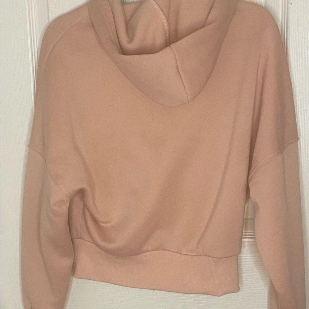 Pink Hoodie with Rose Gold Zipper - Picture 2 of 2